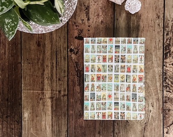 Linen Tarot Deck Wrap and Reading Cloth "Classic" | rider waite tarot deck print | tarot wrap | tarot cloth