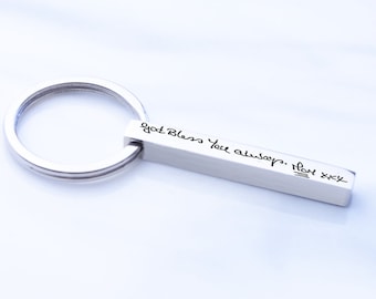 Signature key chain, handwriting key chain, fathers days gifts, gifts for dad, handwritten message keychain, christmas gifts for dad