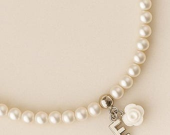 Flower Girl Necklace, Flower Girl Gift, Personalized Flower girl Jewelry, Children&#39;s Pearl Necklace, Kids Gifts, Wedding Jewellery Kids
