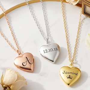 Children&#39;s Heart Engraved Locket , Flower Girl Gift, Flower Girl Locket, Flower Girl Jewelry, Kids Jewelry, Girls Locket Necklace Kids Gifts