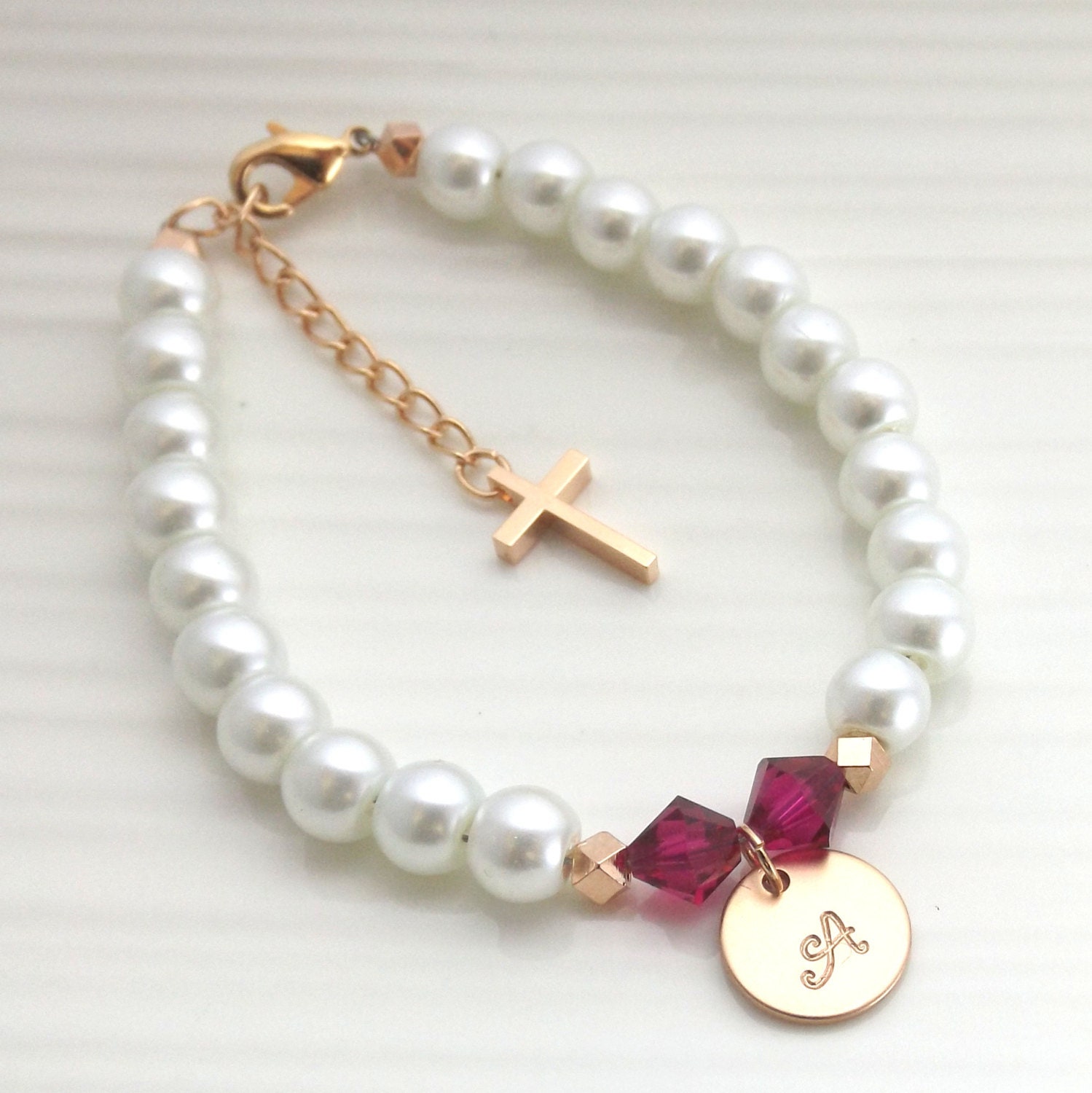 Baptism Bracelet Girls Christening Gift Catholic Kids Etsy
