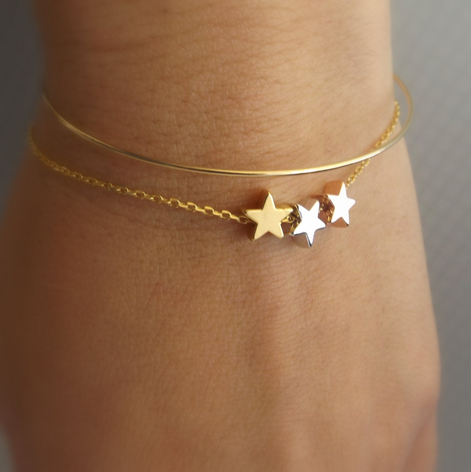 Gold bracelet hotsell with stars