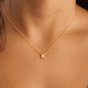 Initial choker rose gold silver or gold dainty letter choker minimal delicate UPPERCASE initial necklace teen gift best friend birthday gift