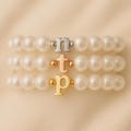 Personalized flower girl bracelet lowercase initial , personalized pearl bracelet, flower girl gift jewelry, wedding jewelry for kids