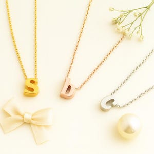Initial choker rose gold silver or gold dainty letter choker minimal delicate lowercase initial necklace teen gift best friend birthday gift