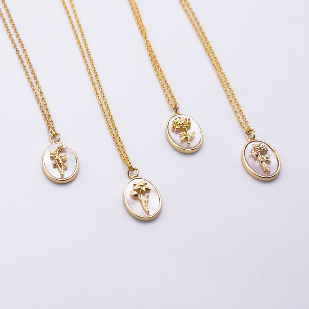 14K Gold Plated Birth Flower Earrings - Dainty Larkspur Dangle Earrings For Women