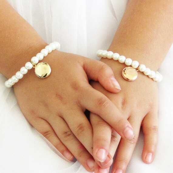 flower girl bracelet etsy