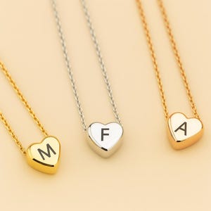 Flower Girl Gift,Children&#39;s Initial Necklace, Toddler Necklace Personalized, Kids Jewelry, Girls Necklace, Kids Heart Necklace, Kids Gifts
