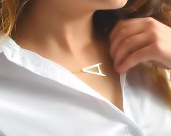 Large Sideways Initial Necklace, Birthday Gifts For Her, Best Friend Gifts, Initial Jewelry, Silver Rose Gold or Gold Plated