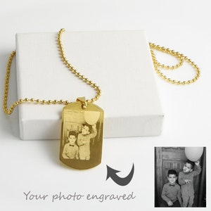 Engraved Photo Necklace Personalized Necklaces Jewellery Gifts for Mom ...