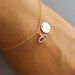 Rose gold evil eye bracelet-Initial and evil eye bracelet, rose gold gold plated evil eye jewelry, initial bracelet, bridesmaid gift 