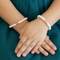 Childrens Lowercase Initial Pearl Bracelet - Flower Girl Gift - Wedding Jewellery - Baby Child Infant Bracelet