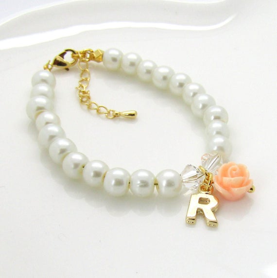 etsy flower girl bracelet