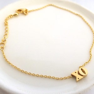 Xo bracelet silver rose gold gold plated xo bracelet, hugs and kisses bracelet, bridesmaid gift, valentine gift, girlfriend gift image 3