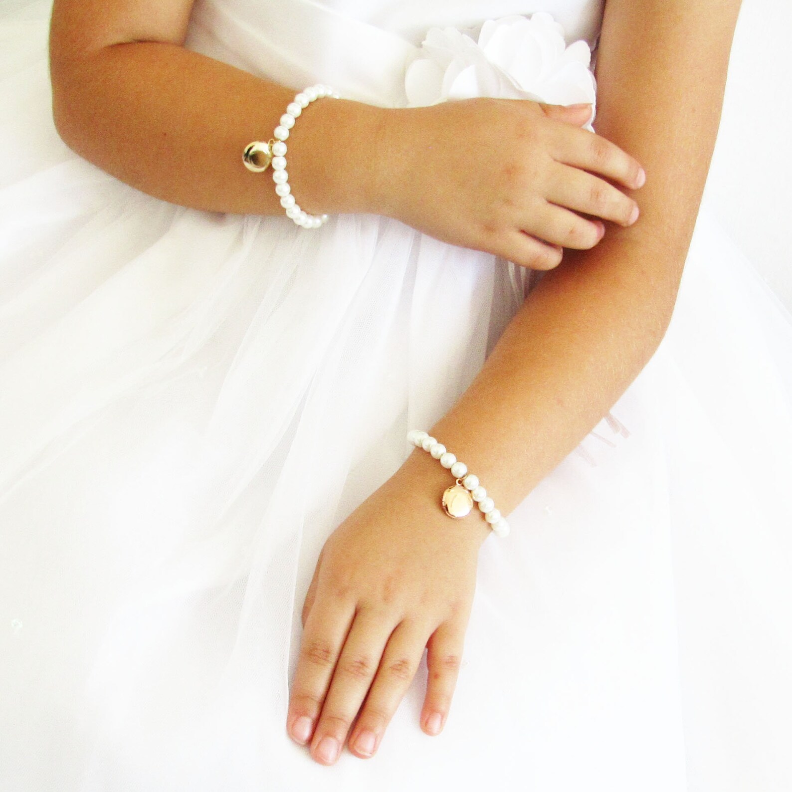 Flower Girl Gift Flower Girl Bracelet Girls Locket Kids Etsy