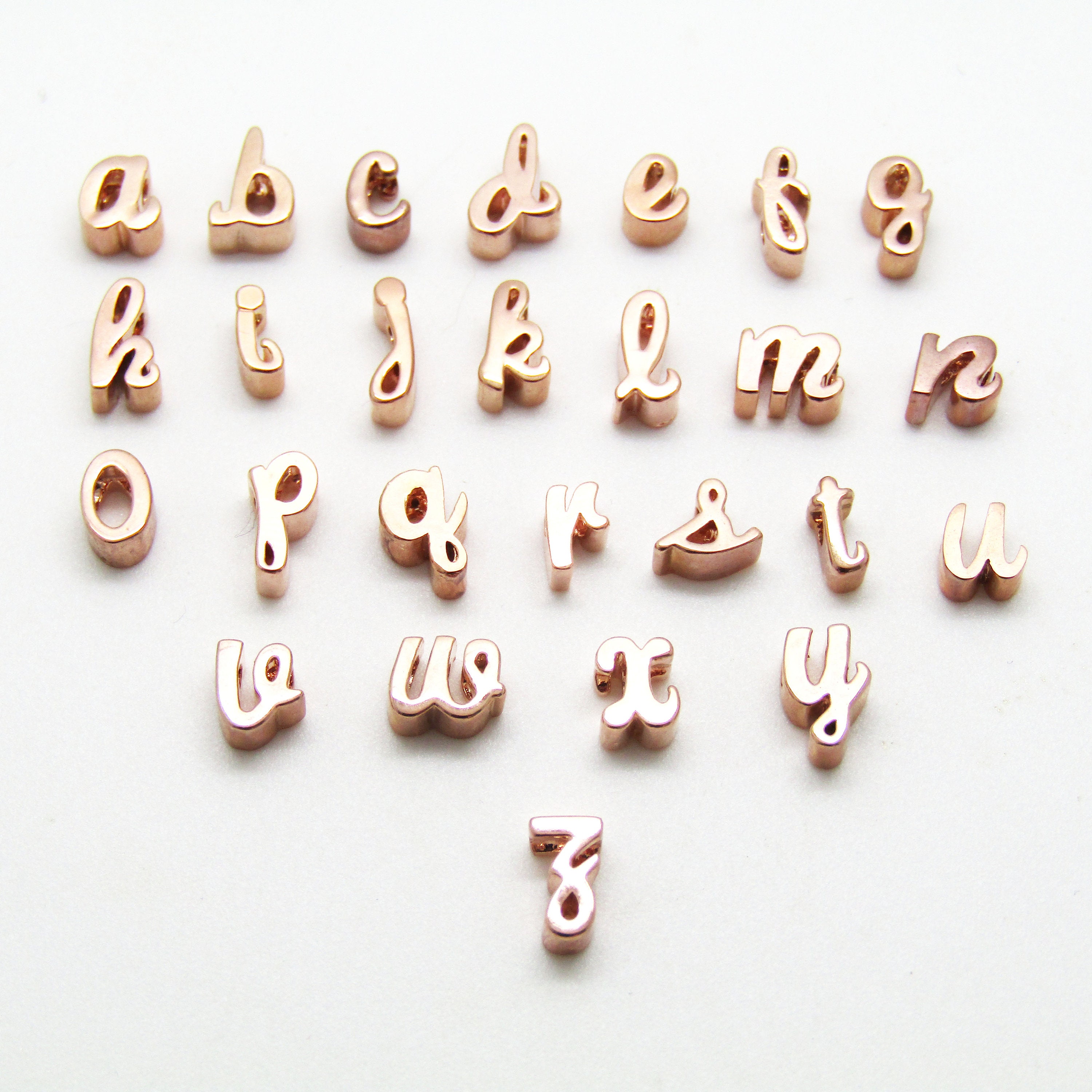 Silver gold rose gold children's initial necklace Etsy