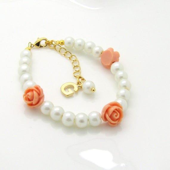 etsy flower girl bracelet