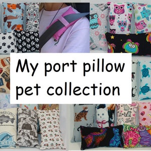 chemo port pillow, Pacemaker, mediport, seat belt pillow, cushion, Chemo Port, cats, dogs, owls, pets, rabbits, Frogs, Otters, turtles