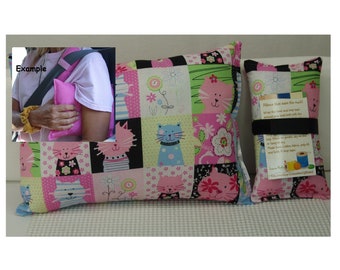 Post op Lumpectomy pillow with port pillow set, Breast Cancer pillow, Post op mastectomy pillow, G Tube, cats, kitties