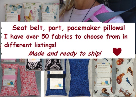 Port Pillow Porta Pillow Pacemaker Pillow Seat Belt Etsy