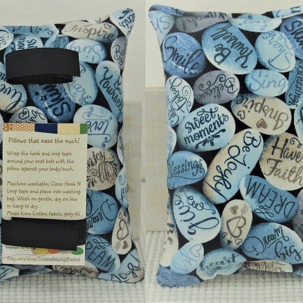 Chemo gift seatbelt pillow, Pacemaker pillow, seatbelt pillow 5" x 7",  Mediport, , CPAP padding, Encouragement