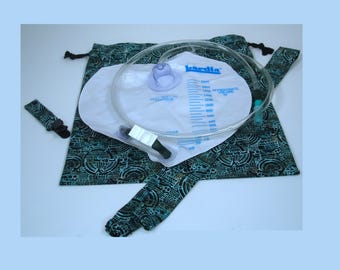 2000 ml Cover Urine Bag Cover, tube cover and tube clip, Urostomy pouches cover, unlined, drawstring, catheter bag holder, manly