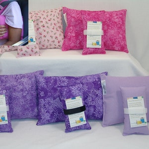 Lumpectomy pillow with port pillow set, Hot/cold pack pocket, Breast Cancer pillow, Post Op Pillow, travel pillow, G Tube, seat belt