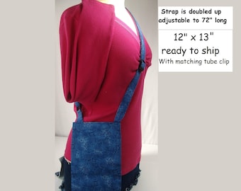 Nephrostomy Bag Cover, Cotton Crossbody Kidney Drainage Bag, Tube Clip, ready to ship