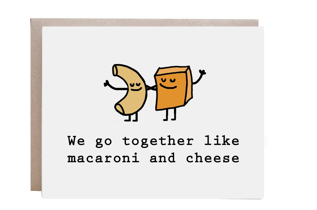 Mac and Cheese Card, Mac and Cheese, Love Card Etsy