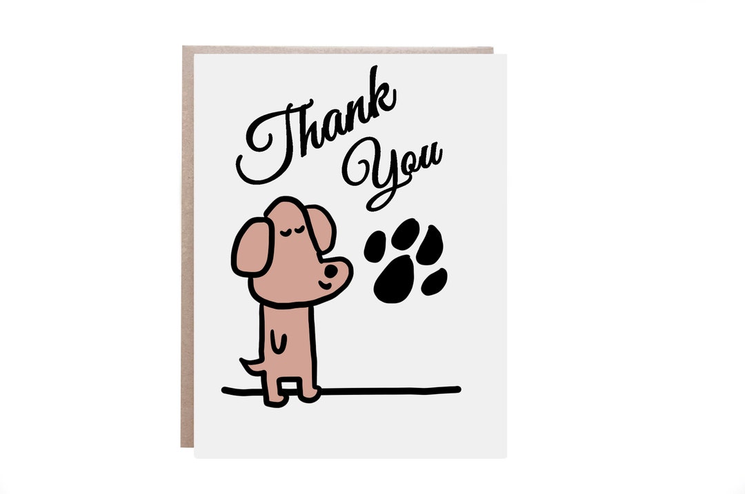Thank You From Dog, Dog Thank You, Dogsitter Thank You, Thank You Card