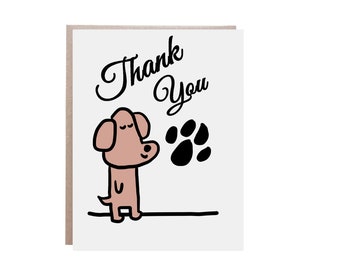 Thank You From Dog, Dog Thank You, Dogsitter Thank you, Thank You Card, Vet Thank You