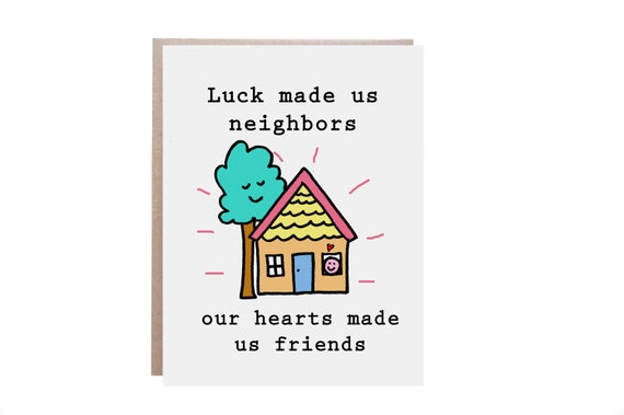 Neighbor Card Thank You Neighbor Neighbor Moving Card - Etsy