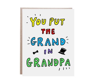 Father's Day for Grandpa, Grandpa Card, Father's Day