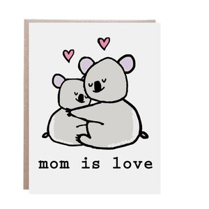 Mother's Day Card, First Mother's Day Card, From Daughter, From Son, Bear Card, Koala Bear Card