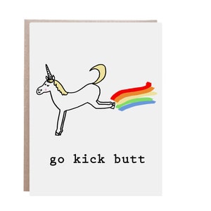 Encouragement Card, Good Luck, Unicorn Card, Congratulations Card