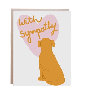 Dog Sympathy Card, Pet Sympathy Card, Dog Loss, Card
