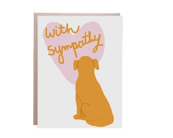 Carte de sympathie pour chien, carte de sympathie pour animaux de compagnie, perte de chien, carte