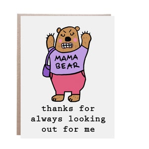 Mother&#39;s Day Card, Mama Bear, Mother&#39;s Day Card, Mothers Day Card