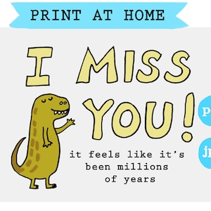 Digital Miss You, Printable Miss You Card, Funny Miss You Card, Miss You Card téléchargeable