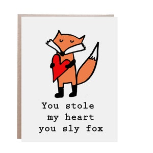 Liebe Valentinstag Karte, Fuchs Valentinstag Karte, Tochter Valentinstag, Sohn Valentinstag