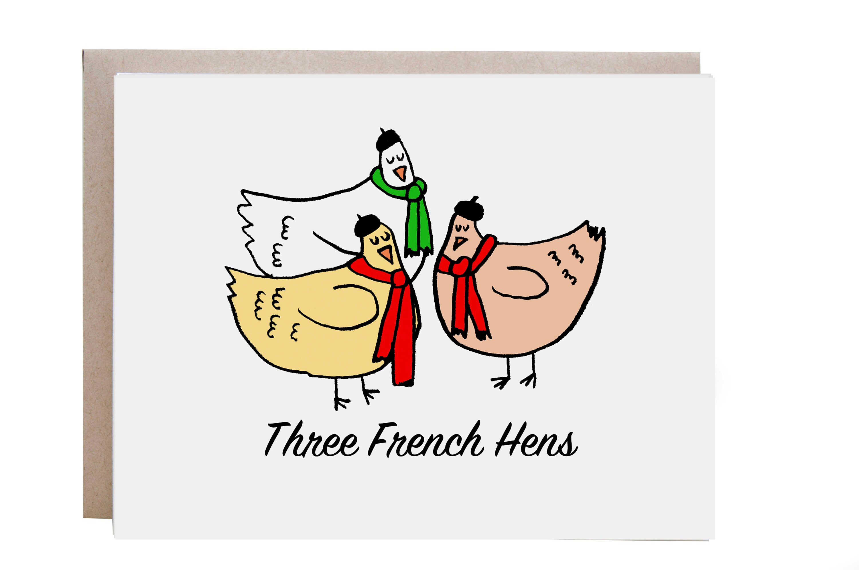 Get Three French Hens Cartoon PNG
