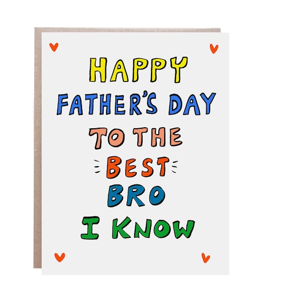 Father's Day Card For Brother, Brother Card, Brother Father's Day, Father's Day Card from Sister, Father's Day Card from Brother