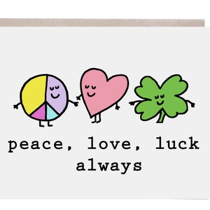 Carte de la Saint-Patrick, carte de bonne chance, carte de paix et d’amour