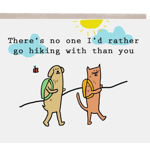 Hiking Card, Hike Card, Love Card, Outdoors Card, Adventure Card, Go Hiking