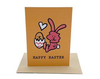 Easter Card, Bunny Easter Card, Cute Easter Card, Happy Easter, Happy Easter Card
