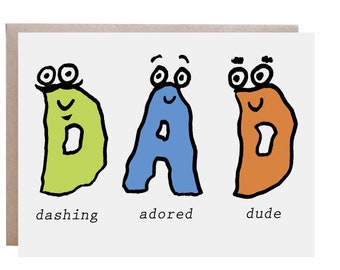 Dad Card, Father's Day Card, Dad, Dad Birthday Card, Happy Father's Day