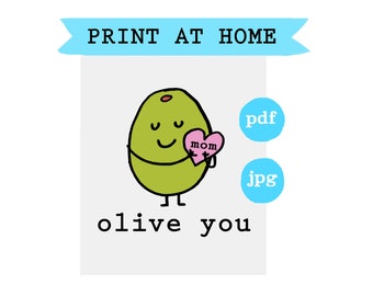 Printable Mother&#39;s Day Card, Digital Download Mother&#39;s Day Card, Instant Download Mother&#39;s Day Card