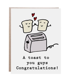 Funny Wedding Card,  Funny Engagement Card, Funny Anniversary Card, Toast to You