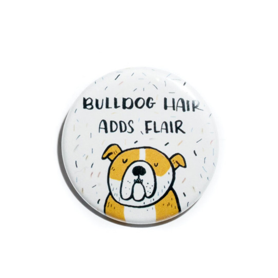 Bulldog Pin, Bulldog, Pinback Button Pin, Bulldog Gift, Bulldog Button ...