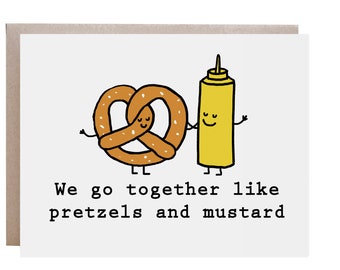 Pretzels and Mustard, Pretzel Card, Love Card, NYC Card